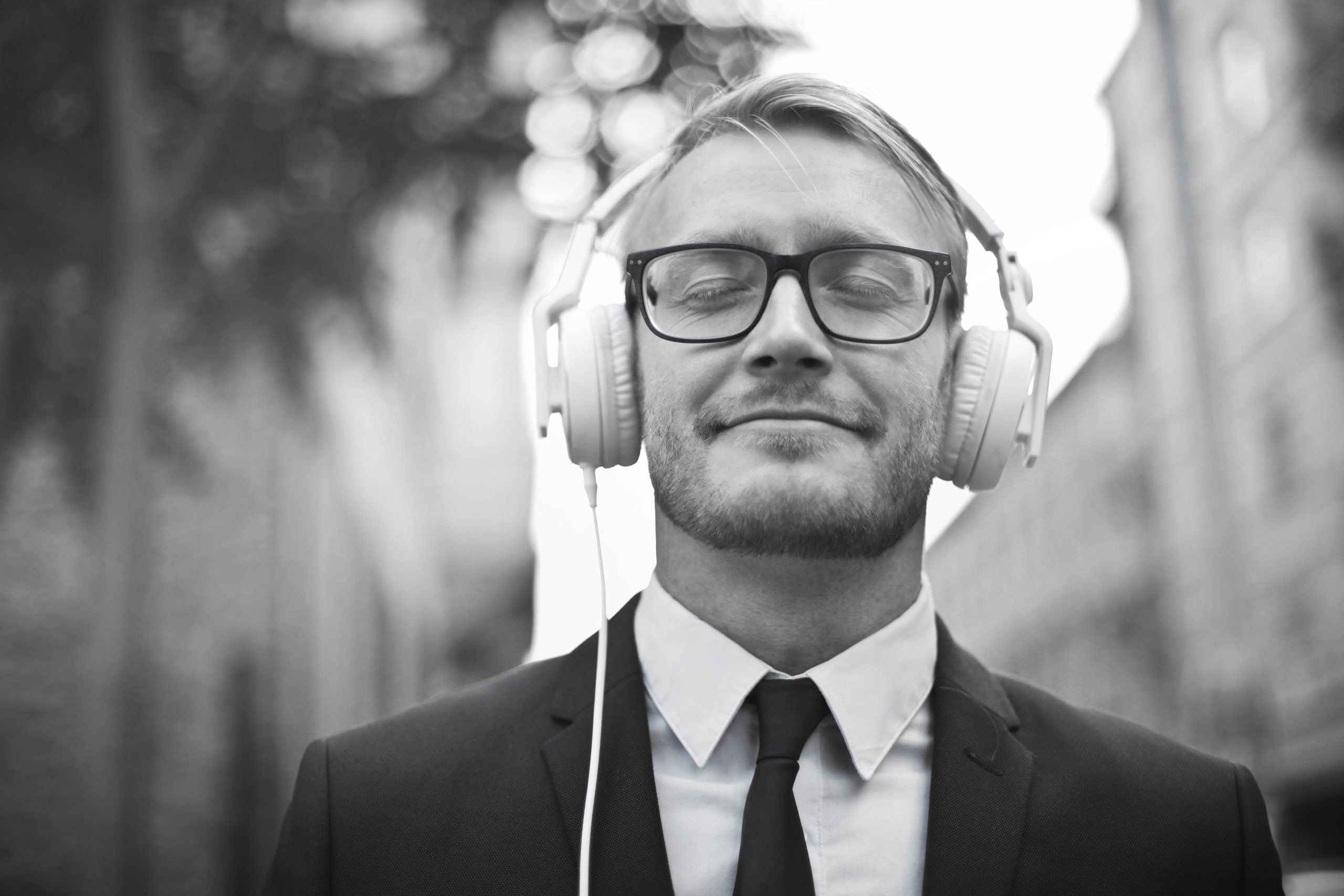 Don Sox Happy Man Listening to Meditation